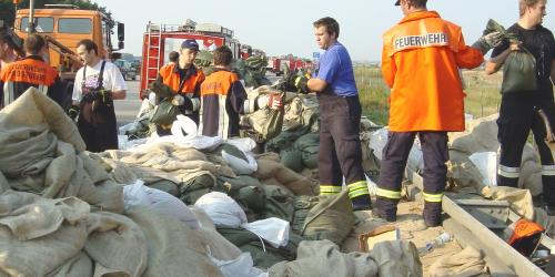 Hochwasser-Einsatz in Dessau