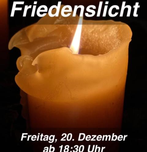 Bei der Freiwilligen Feuerwehr Bergen kann das Friedenslicht aus Bethlehem ab 18.30 Uhr abgeholt und mit nach Hause genommen werden.