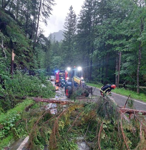 Unwetter: Einsatz für die Feuerwehr Ruhpolding